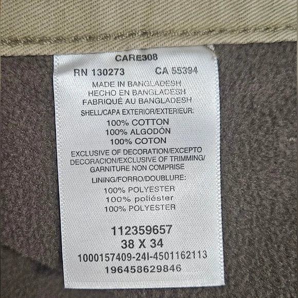 Wrangler Five Star Heritage Relaxed Fit cargo pants with fleece lining for men - Picture 9 of 16